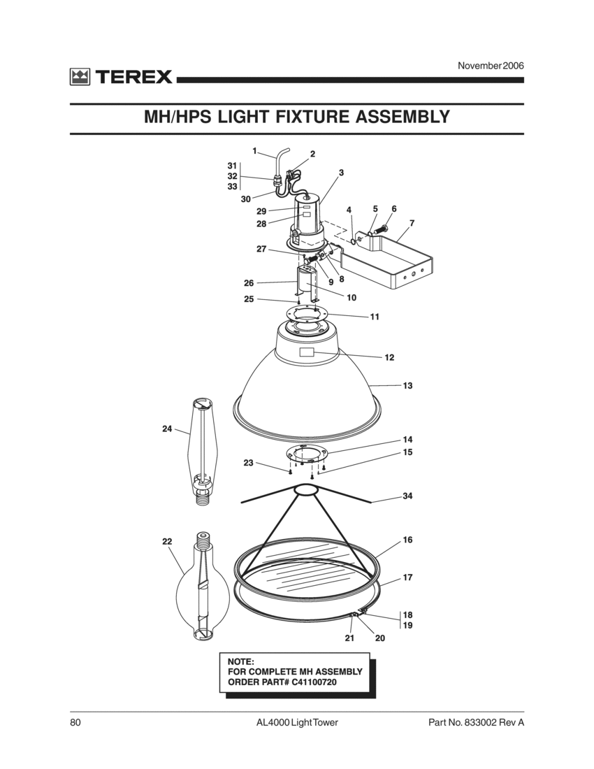 Terex Rl4 Light Tower Parts Manual Shelly Lighting